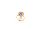 Bague 53 Bague vintage en platine et or 18k saphir de Ceylan et diamants 58 Facettes 26609-26691