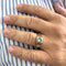Bague 60 Chevalière en or jaune et blanc 18 kt avec topaze 58 Facettes 40909