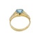 Bague 60 Chevalière en or jaune et blanc 18 kt avec topaze 58 Facettes 40909