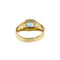 Bague 60 Chevalière en or jaune et blanc 18 kt avec topaze 58 Facettes 40909