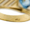 Bague 60 Chevalière en or jaune et blanc 18 kt avec topaze 58 Facettes 40909