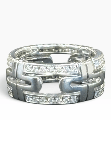 Bague 48 BVLGARI Parentesi - Bague en or blanc et diamants 58 Facettes Bague-Bvlgari-Parentesi