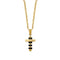 Collier Collier - Croix moderne en or jaune 18 ct et onyx 58 Facettes 34312