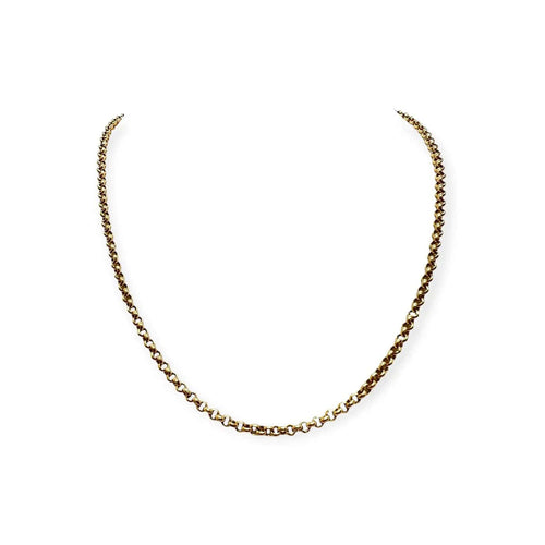 Collier Chaîne en or jaune 750 maille jaseron, 46 cm 58 Facettes 330102783