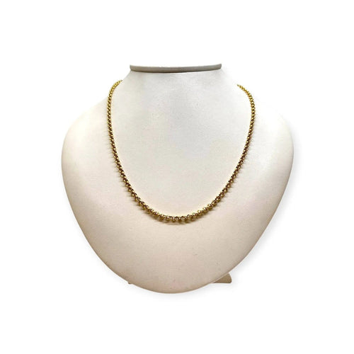 Collier Chaîne en or jaune 750 maille jaseron, 46 cm 58 Facettes 330102783