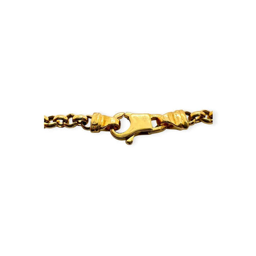 Collier Chaîne en or jaune 750 maille jaseron, 46 cm 58 Facettes 330102783
