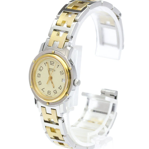 Montre Hermès - Montre Clipper quartz en acier inoxydable et métal plaqué 58 Facettes scr6p1rjja