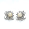 Boucles d'oreilles Boucles d’oreilles clips florales en or blanc 18 ct 58 Facettes B 22
