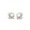 Boucles d'oreilles Boucles d’oreilles clips florales en or blanc 18 ct 58 Facettes B 22