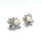 Boucles d'oreilles Boucles d’oreilles clips florales en or blanc 18 ct 58 Facettes B 22