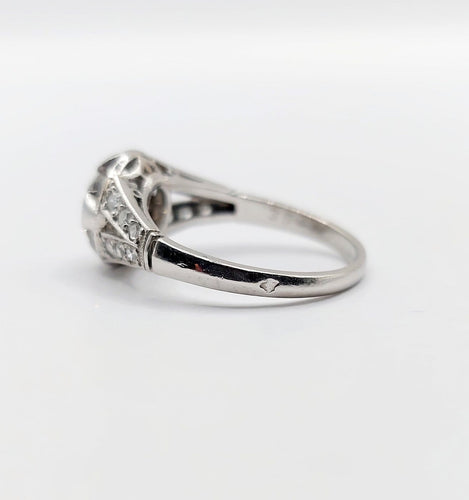 Bague 48.5 Art déco - Bague solitaire en platine et diamant 0,85 ct 58 Facettes A07832