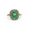 Bague 52 Bague ancienne en or jaune 18k, diamants et émeraude 58 Facettes 1419