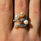 Bague 60 Art Nouveau - Bague duchesse en or jaune 18k, perles et diamants 58 Facettes Bague-002