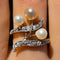 Bague 60 Art Nouveau - Bague duchesse en or jaune 18k, perles et diamants 58 Facettes Bague-002