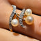 Bague 60 Art Nouveau - Bague duchesse en or jaune 18k, perles et diamants 58 Facettes Bague-002