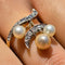 Bague 60 Art Nouveau - Bague duchesse en or jaune 18k, perles et diamants 58 Facettes Bague-002
