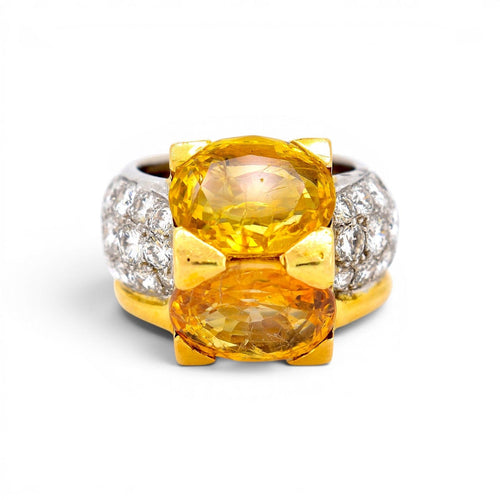 Bague 50 Jean Vendôme - Bague en or 18k, saphirs et diamants 58 Facettes RI-1006