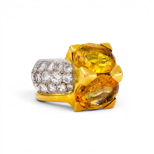 Bague 50 Jean Vendôme - Bague en or 18k, saphirs et diamants 58 Facettes RI-1006