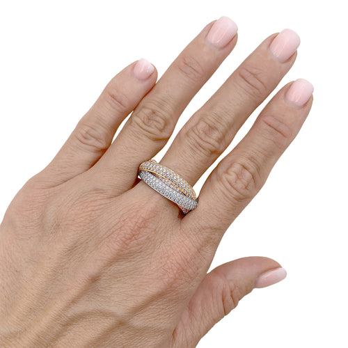 Bague 59 Cartier Trinity - Bague trois ors et diamants 58 Facettes 35962