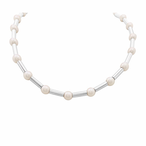 Collier Poiray - Collier Fuseau en or blanc et perles 58 Facettes 36020