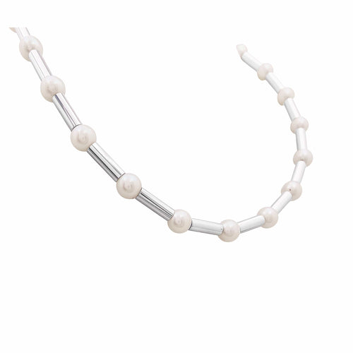 Collier Poiray - Collier Fuseau en or blanc et perles 58 Facettes 36020