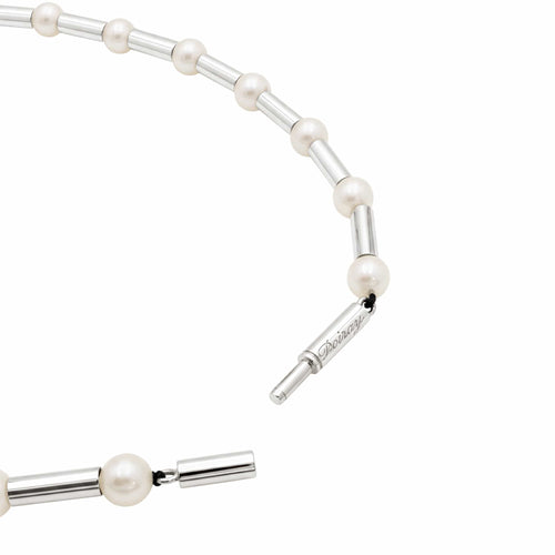 Collier Poiray - Collier Fuseau en or blanc et perles 58 Facettes 36020