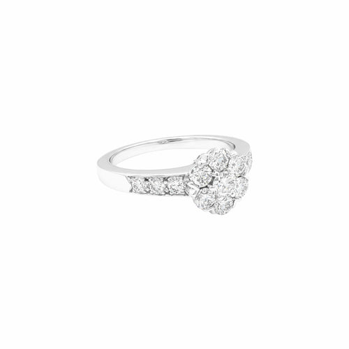 Bague 50 Van Cleef & Arpels Fleurette - Bague en or blanc et diamants 58 Facettes 36007