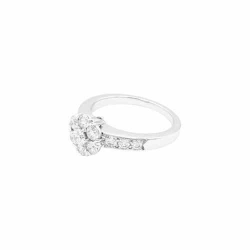 Bague 50 Van Cleef & Arpels Fleurette - Bague en or blanc et diamants 58 Facettes 36007