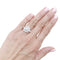Bague 52 Bague marguerite en or blanc et platine sertie de diamants 58 Facettes 36014
