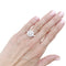 Bague 52 Bague marguerite en or blanc et platine sertie de diamants 58 Facettes 36014