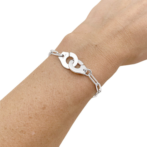 Bracelet Dinh Van Menottes - Bracelet en or blanc 58 Facettes 36017