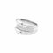 Bague 54 Bague à godrons en or blanc et diamants 58 Facettes 35938