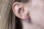 Boucles d'oreilles Boucles d'oreilles en or jaune 14 ct, argent, opales et diamants 58 Facettes 13602