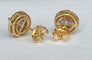 Boucles d'oreilles Halo - Boucles d'oreilles en or jaune 18k, tanzanites et diamants 58 Facettes earrings