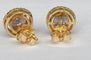 Boucles d'oreilles Halo - Boucles d'oreilles en or jaune 18k, tanzanites et diamants 58 Facettes earrings