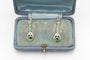 Boucles d'oreilles Boucles d'oreilles pendantes en or jaune, diamants et émeraudes 58 Facettes 13601