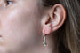 Boucles d'oreilles Boucles d'oreilles pendantes en or jaune, diamants et émeraudes 58 Facettes 13601