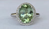 Bague 54 Bague cocktail en or blanc 18k, tourmaline et diamants 58 Facettes ring