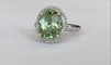 Bague 54 Bague cocktail en or blanc 18k, tourmaline et diamants 58 Facettes ring