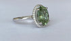 Bague 54 Bague cocktail en or blanc 18k, tourmaline et diamants 58 Facettes ring