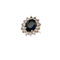 Bague entourage en or blanc 18 carats, saphir et diamants