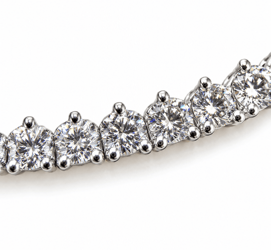 Collier Collier rivière en or blanc 18k et diamants naturels 58 Facettes Try