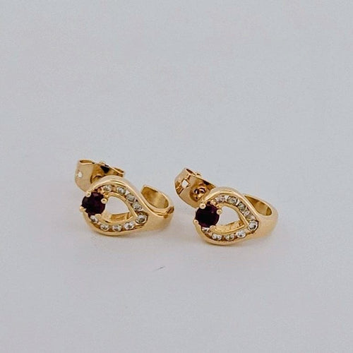 Boucles d'oreilles Boucles d'oreilles en or jaune, rubis et brillants 58 Facettes 2690340