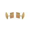 Boutons de manchette Boutons de manchette rectangulaires en or 18 ct trois ors 58 Facettes 35987