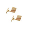 Boutons de manchette Boutons de manchette rectangulaires en or 18 ct trois ors 58 Facettes 35987