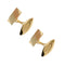Boutons de manchette Boutons de manchette rectangulaires en or 18 ct trois ors 58 Facettes 35987