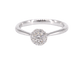 Bague en or blanc 18k avec diamant 0,35 ct