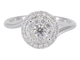 Bague en or blanc 18k et diamants