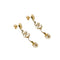 Boucles d'oreilles Boucles d’oreilles pendantes - Perles en or jaune et or blanc 18 ct 58 Facettes 36258