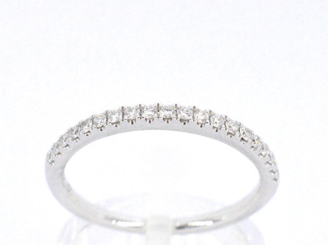 Bague 53 Bague rivière en or blanc 18k et diamants 58 Facettes 1018